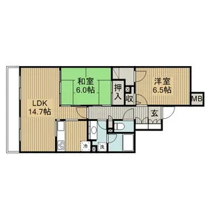 ライオンズプラザ小田急相模原【5階】の間取り