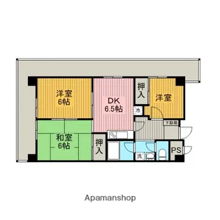 神奈川県相模原市南区東林間5丁目【マンション】の間取り
