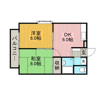 ピースフルイースト【2階】の間取り