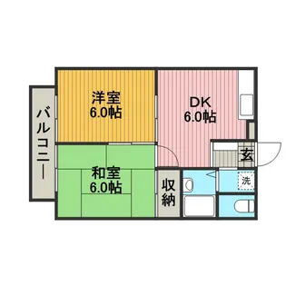 ピースフルイースト【1階】の間取り