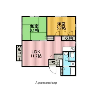 アバーニ【2階】の間取り