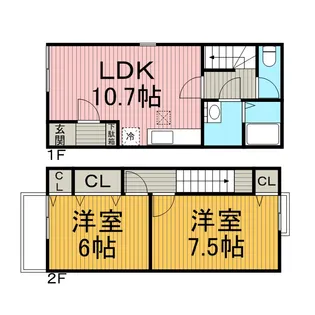 KAMAKURADAI【105号室】の間取り