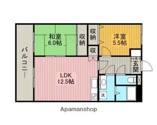HASHIMOTO GARDEN COURT【5階】の間取り