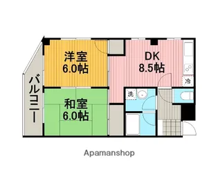 キャッスル相模原【301号室】の間取り