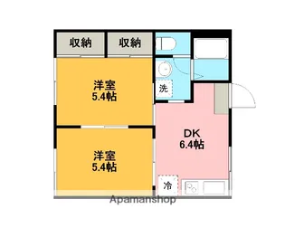 シャトーひらもと【1階】の間取り