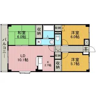 アーバンヒルズ相模野【2階】の間取り