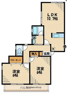 ニクセル成瀬【1階】の間取り