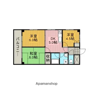 神奈川県相模原市中央区富士見6丁目【マンション】の間取り