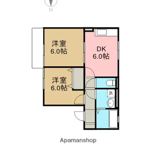 ハイツアルメリア【1階】の間取り