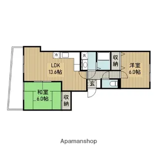 モンシャトー木曽【3階】の間取り