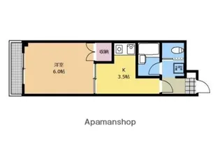 パステルコート古淵【407号室】の間取り