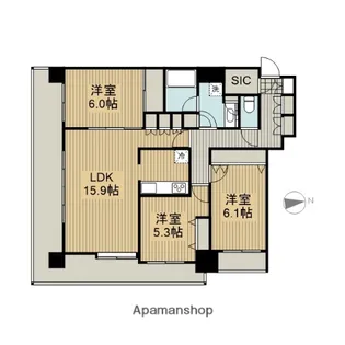 クリオ淵野辺七番館【7階】の間取り