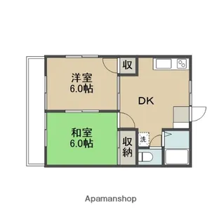 ラークタカ共和B【2階】の間取り