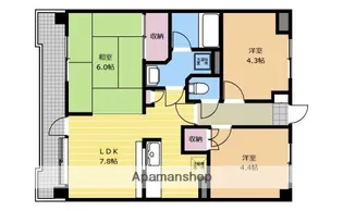 グリーンコーポ渕野辺【3階】の間取り