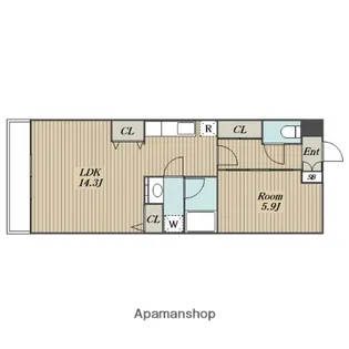 マルベリー【202号室】の間取り