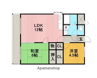 アルシヨン悠々【1階】の間取り