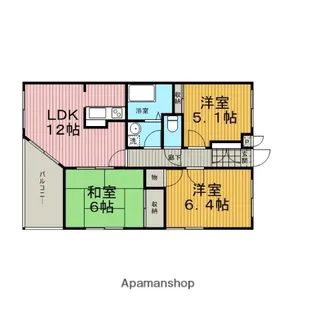 ブルーピア石井【2階】の間取り