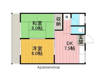 ユウキハイツ【1階】の間取り