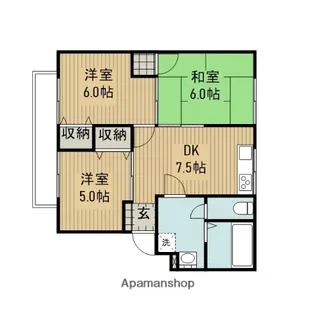 神奈川県相模原市南区鵜野森1丁目【マンション】の間取り