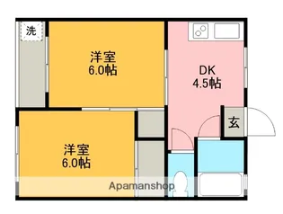 江上マンション【3階】の間取り