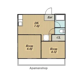 オリエントハイツ【1階】の間取り