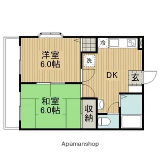 メゾン山政【201号室】の間取り