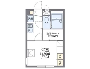 レオパレスMKコーポ【1階】の間取り