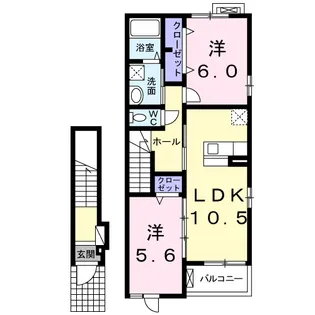 セレノひばりが丘Ⅰ【2階】の間取り