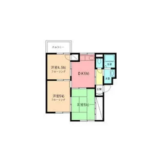 ハイムサエグサ D【2階】の間取り
