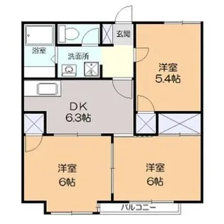 オーチャード・ヒルズ【1階】の間取り