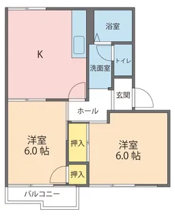 ポルシェ上矢部B棟【203号室号室】の間取り