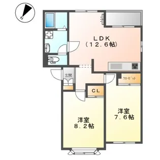 フォートヴィラⅡ【1階】の間取り