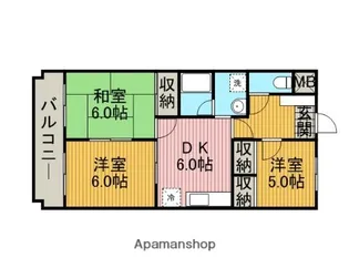 メゾンアゼリア【202号室】の間取り