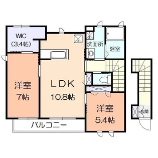 カーサ それいゆB棟【2階】の間取り