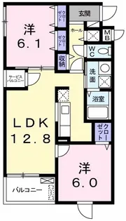 カーサ・W【4階】の間取り