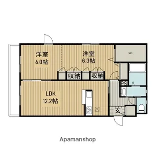 CIEL【201号室】の間取り
