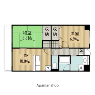ジュイール鵜ノ森 東棟【403号室】の間取り