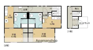 横山5丁目ハイツ【2F号室】の間取り