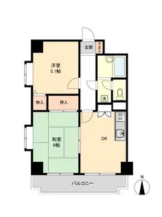 デイム橋本【6階】の間取り