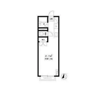 エステートピア吉川【1階】の間取り