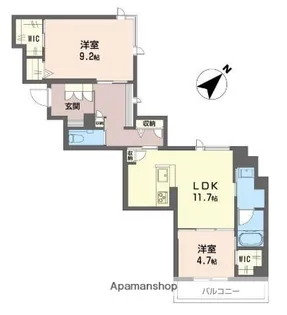 ラフィーネ【201号室】の間取り