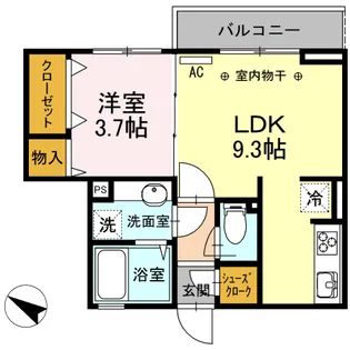 DーROOM SUELO【2階】の間取り