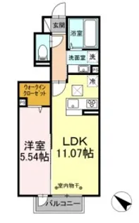 ベルウッド伍番館【1階】の間取り