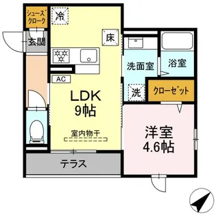 シンシアタワー【1階】の間取り