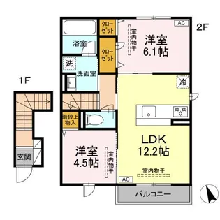グラースK【2階】の間取り