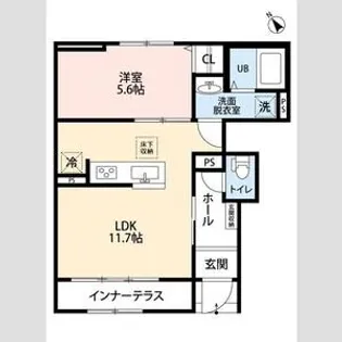 リーブルファイン相模原中央区中央【1階】の間取り