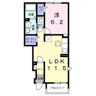 ドミール トキワ【1階】の間取り