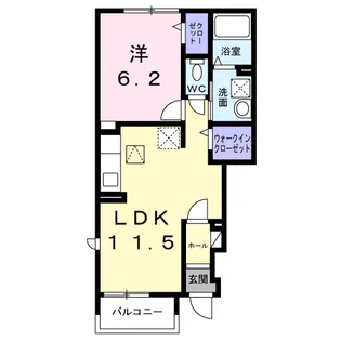 ドミール トキワ【101号室】の間取り