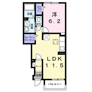 ドミール トキワ【1階】の間取り