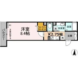 グラッサム大和【3階】の間取り